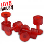 Kit 05 ventosas Laka redondas 12mm vermelha